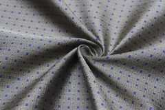 100%silk grey with Blue ornament Silk Fabric By the Half Yard Width 27″ F278