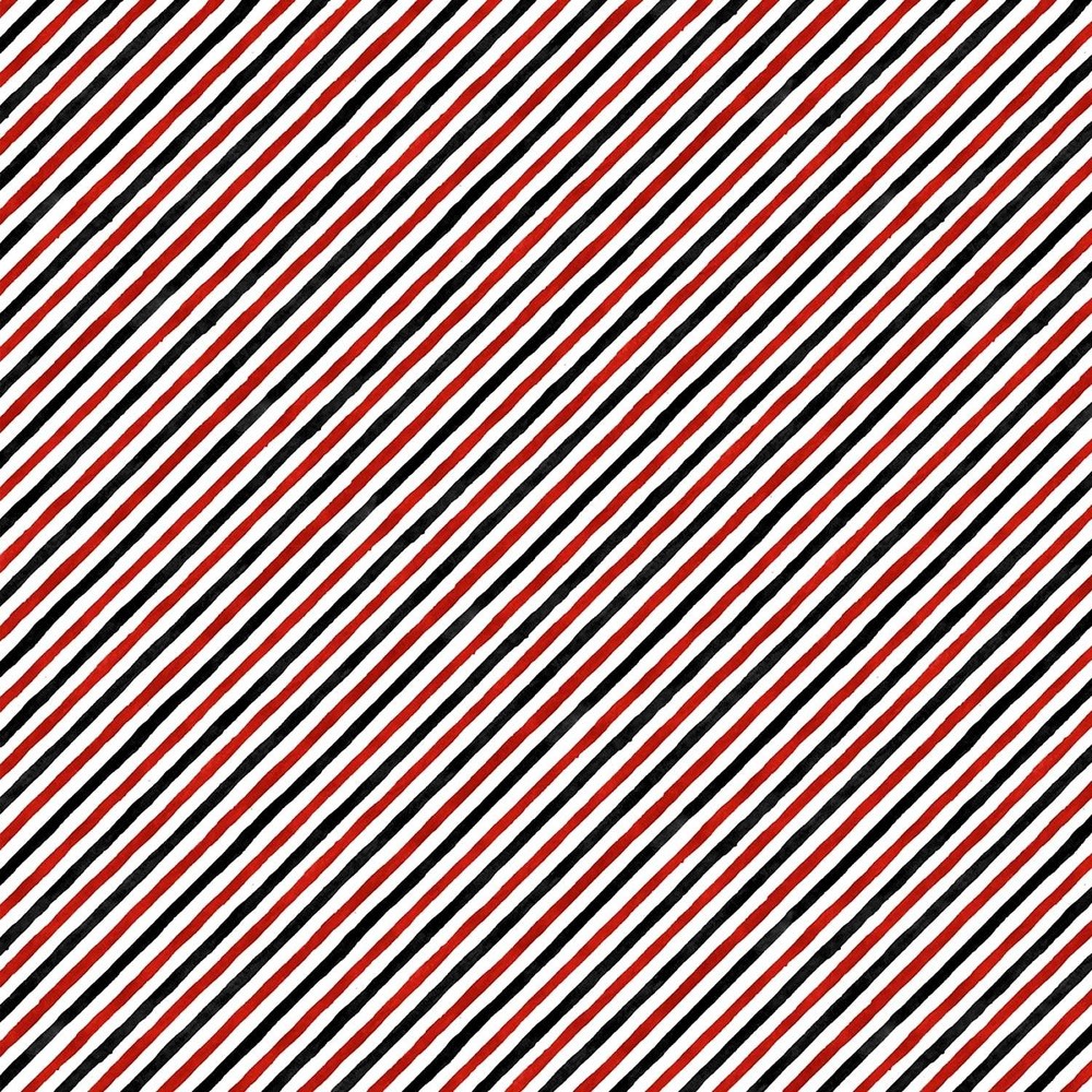 Wilmington Prints – Merry Gnome-Ments – Diagonal Stripe – Black, Fabric BTY