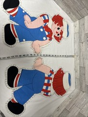 Vintage Spring Mills Inc RAGGEDY ANDY ‘Cut Sew & Stuff’ Fabric Panel – Cut