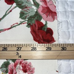 Ralph Lauren Danielle White Floral Fabric Remnant 29×27”