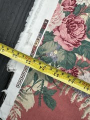 Ralph Lauren Material Pink Country Floral Cottage Roses Vintage Fabric 5 yards
