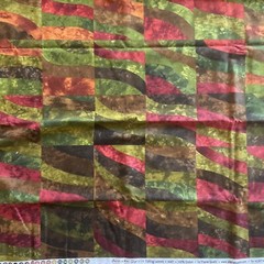 Artisan Spirit Falling Leaves Brown Green Red Orange Block Elaine Quehl 1.8 Yard