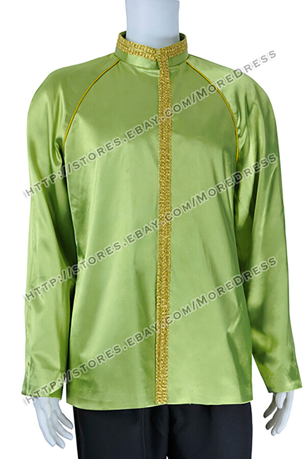 Captain James Kirk Costume for Star Trek Cosplay Uniform Jacket Coat Satin Green