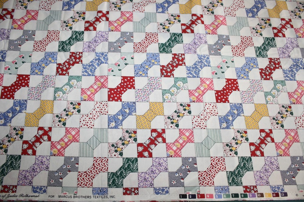Vtg Marcus Bros Judie Rothermel “Annie” BOWTIE Cheater Repro Cotton BTY RARE