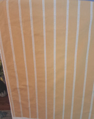 1 Yd Gold/Cream Striped Cotton Twill Fabric for Upholstery, Crafts, 58″ W