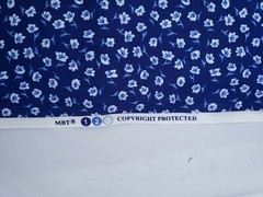 Blue Mini Floral Fabric MBT Designs w 44 × L 175″ Medium to Light Weight Cobalt