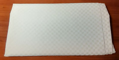 Cotton Sewing Fabric White on Off White Checkerboard Squares Crafting 1 yd x 44″