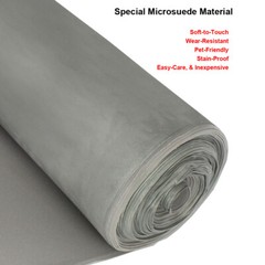 Grey Suede Foam Backed Headliner Fabric for Car Roof Panel Lining 60″ x 60″