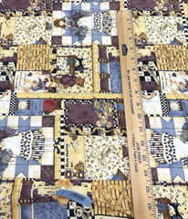 Checkered Past Kathi Walters Sewing Theme Quilting Fabric BT Half Y #13