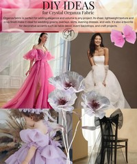 Sheer Organza Fabric by the Yard for Sewing Fashion Wedding Dress DIY Event
