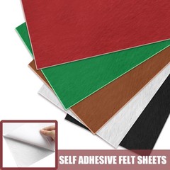 Bonsicoky 10 Pack Self Adhesive Felt Sheets 20x30cm (7.9×11.8 inches), White