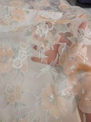 Polyester Organza Printed Fabric, $12/yd., 4yds.available