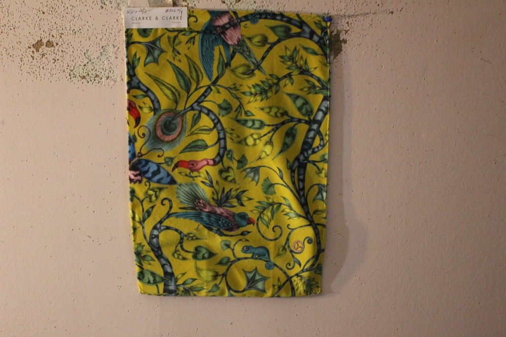 Clarke & Clarke Rousseau Velvet Exotic Animals 12.50″ W X 18″ L Color Lime