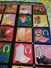 Cowpokes Nancy J Smith/Milligan Cowboy Boots Cotton Fabric Panel 44″ X 37″