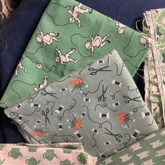 9 Reproduction Fat Quarters Aunt Grace Rothermel Marcus Brothers Greens