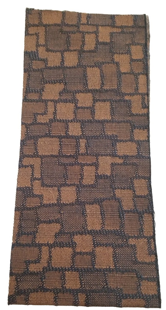Upholstery Fabric Swatch Medium Dark Shades Of Browns Tan 18.25″ X 4″ #12 Y