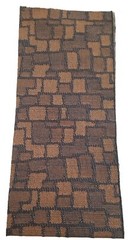 Upholstery Fabric Swatch Medium Dark Shades Of Browns Tan 18.25″ X 4″ #12 Y