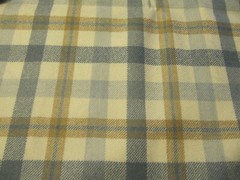 New Piece (Remnant) Cashmere Check/Plaid Fabric 22in L x 58in W 