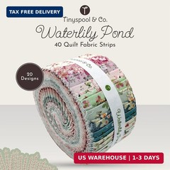 Tinyspool & Co.’s Twirlie Roll 40 Precut Quilting Fabric Strips for Quilting Sup