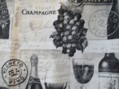 JOANN SNUGGLE FLANNEL Sewing Fabric CHEERS Champagne & Wine RARE 1YX42″ NEW