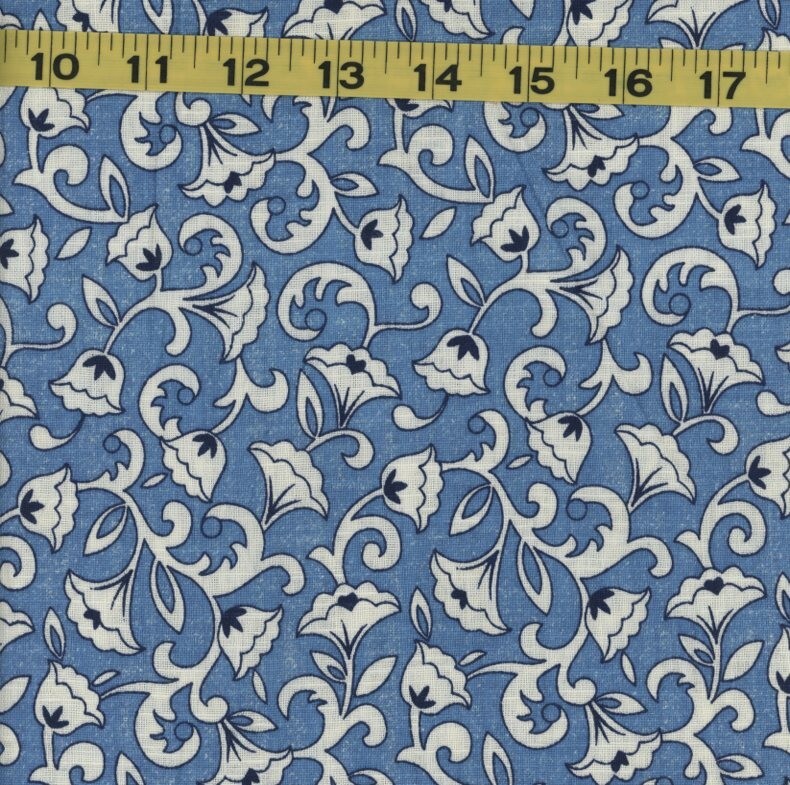 BTHY Granny’s Feedsack 1943 by Springs Reproduction Weave Blue White