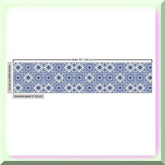 Vibrant Blue and Orange Moroccan Mosaic Fabric 2 Yards
