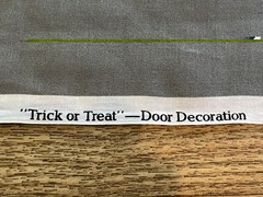 VTG Cranston Halloween Trick or Treat Appliqués & Door Decor Fabric READ