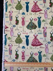 Dress Up by Robert Kaufman cotton fabric BTYard, Vintage