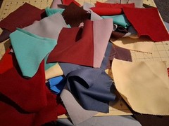 Lot # 2 Knit Quilting Squares Pieces About 6″ X 6″(At Least 65 )