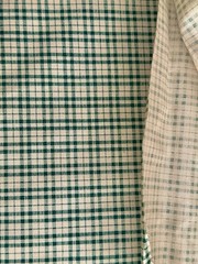 VTG VIP Cranston Green Cream Gingham Buffalo Check Plaid Cotton Fabric 4 Yds LOT