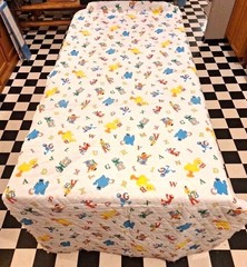 Quilted Sesame Street Comforter Fabric 3 Yards Vintage Alphabet Letters 110″x45″