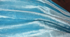 TURQUOISE STRIPED VELBOA 100% POLYESTER SHORT PILE FAUX FUR 19×60 INCHES