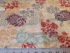 35″ X 44″ VINTAGE COLORFUL CHEATER QUILT FLORAL PLUS/JOANN/NEW COTTON#954