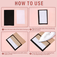 Light Weight 12″X 30 Yards Fusible Interfacing for Sewing,Iron-On Non-Woven