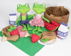 Complete SUNDAY PICNIC fabric panel by Stacy lest Hsu for MODA