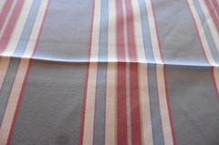 Upholstery Furniture Material Fabric 53″ x 135″ Light Blue Red & Beige Stripes