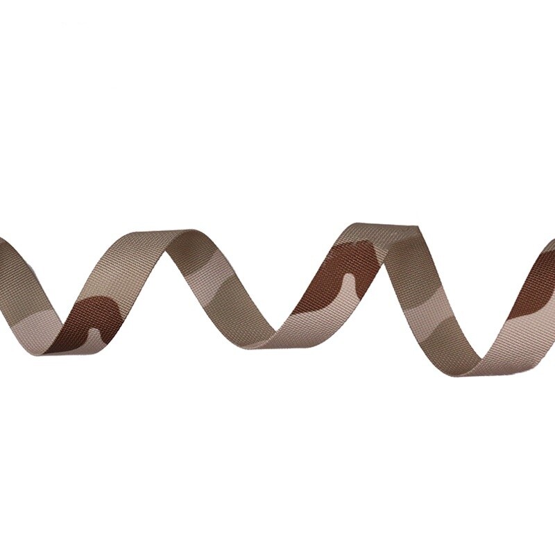 Desert Camouflage Webbing Non-elastic Edging Strips Bag Strap f DIY Width 2.5cm