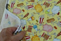 By 1/2 Yd, Colorful Snacks on Yellow Quilt Cotton, Studio e, Circus, B1689