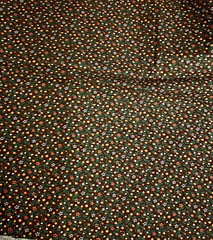 VTG Cranston Ditsy Brown CALICO w/ Orange Yellow White Florals Cottagecore BTHY