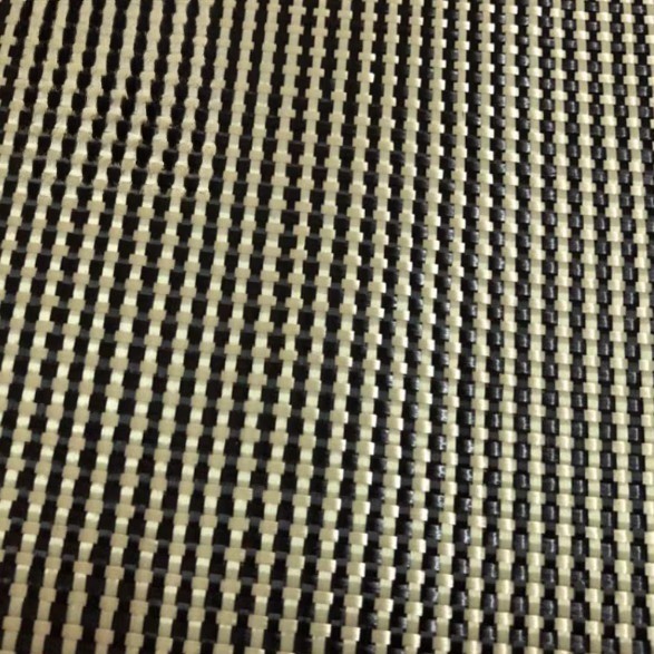 Yellow + Black Aramid Carbon Fiber Blended Fixed Cloth for Ping-pong Board