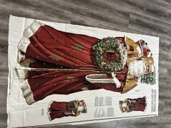 Daisy Kingdom VINTAGE SANTA CHRISTMAS DOOR PANEL XL Fabric Panel 60″X35″