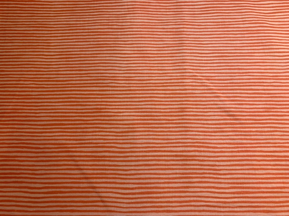 Orange Stripes Cotton Fabric Vintage 90’s OOP