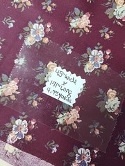 45″ X 4.75yds Burgundy Small Floral Smooth Cotton Sewing Craft Quilting Fabric