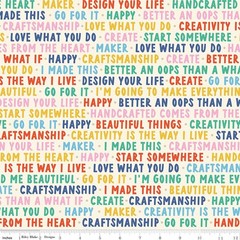 ‘Hand Made’ ~ 5″ x 5″ Squares, Riley Blake $3.99 Ships ANY Amount Of Fabric