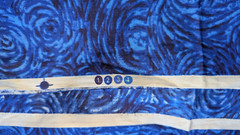 Tonal Blue Swirl Deep Tones Cotton Fabric By the half yd x 45″ W Pc