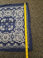 Set of 15 Dark Blue Paisley Bandanas ~18.5×20″ – Excellent for Crafts/Sewing!