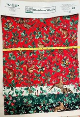 ****VIP Christmas Woods 100% Cotton 4 Pieces Fabric Animal Themed