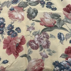 Richloom Floral Screen Print Fabric 108 X 55 Inches 3 Yard Yellow Upholstery VTG