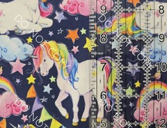 100% Cotton Woven Novelty Fabric Rainbow Unicorn By The 1/4 Yard 9×56