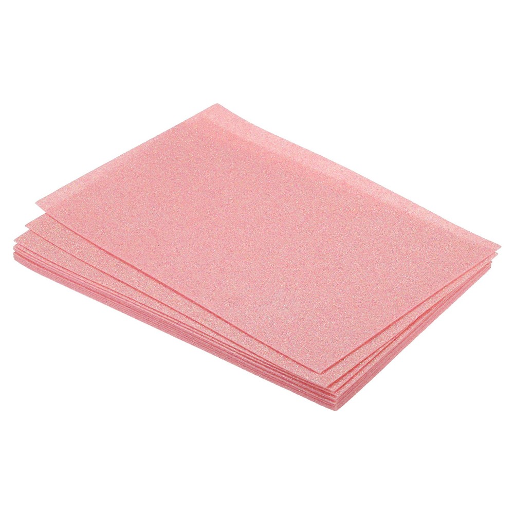 Soft Felt Sheets Glitter Self Adhesive Pink Fiber 11.8″ x 7.8″ 12pcs